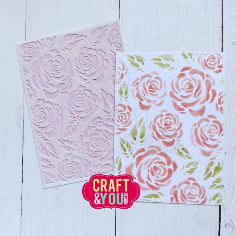 Szablon maska A6 Duże Róże SC010 Craft&amp;You Design