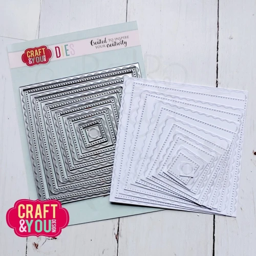 Wykrojnik Kwadraty dekoracyjne ściegi CW355 Craft&amp;You Design
