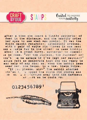 Stempel akrylowy Maszyna do pisania CS049 Craft&amp;You Design