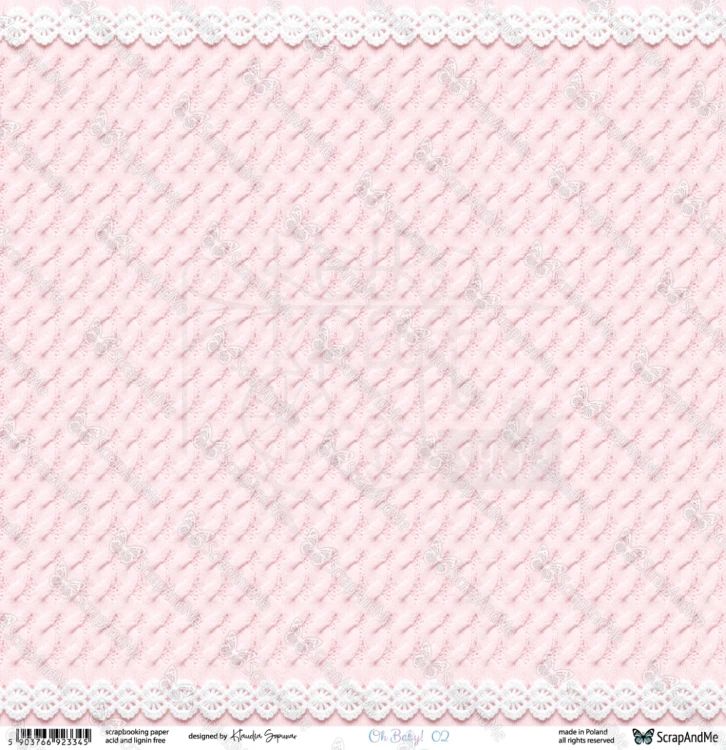 Papier do scrapbookingu 30x30 Oh, Baby 01/02 ScrapAndMe