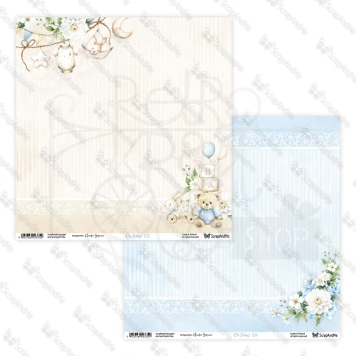 Papier do scrapbookingu 30x30 Oh, Baby 03/04 ScrapAndMe