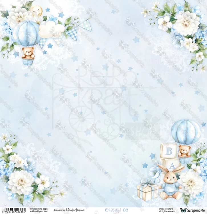 Papier do scrapbookingu 30x30 Oh, Baby 05/06 ScrapAndMe