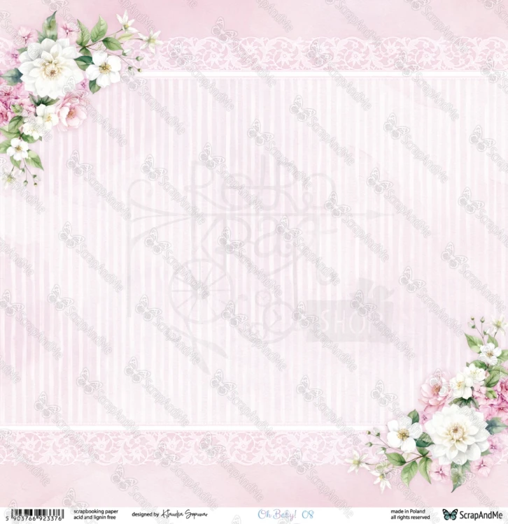 Papier do scrapbookingu 30x30 Oh, Baby 07/08 ScrapAndMe