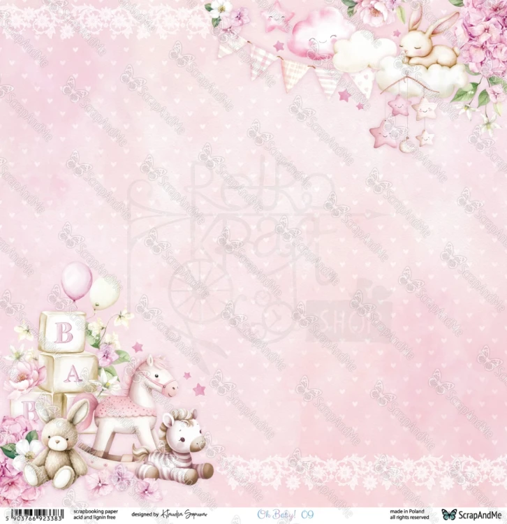 Papier do scrapbookingu 30x30 Oh, Baby 09/10 ScrapAndMe