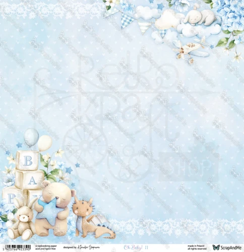 Papier do scrapbookingu 30x30 Oh, Baby 11/12 ScrapAndMe