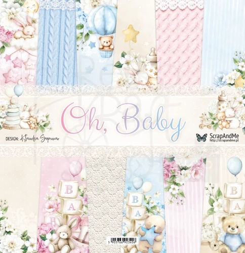 Zestaw papierów do scrapbookingu 30x30 Oh, Baby ScrapAndMe