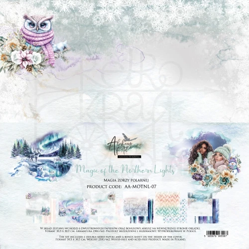 Zestaw papierów do scrapbookingu 30x30 Magic of the Northern Lights AA-MOTNL-07 Alchemy of Art