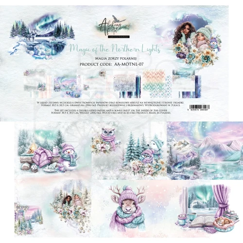Zestaw papierów do scrapbookingu 30x30 Magic of the Northern Lights AA-MOTNL-07 Alchemy of Art