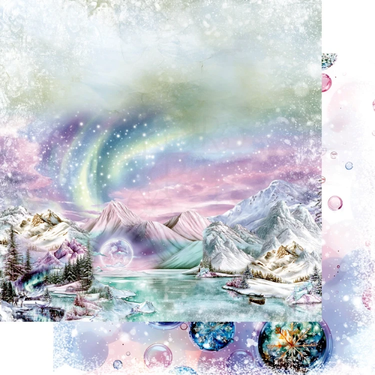 Zestaw papierów do scrapbookingu 30x30 Magic of the Northern Lights AA-MOTNL-07 Alchemy of Art
