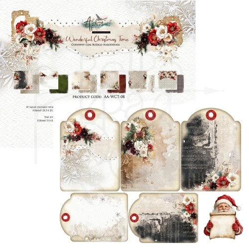 Zestaw papierów do scrapbookingu 20x20 Wonderful Christmas Time AA-WCT-08 Alchemy of Art