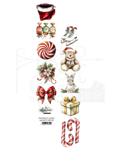 Pasek 5x30 Wonderful Christmas Time Zimowe elementy AA-WCT-ext-03 Alchemy of Art