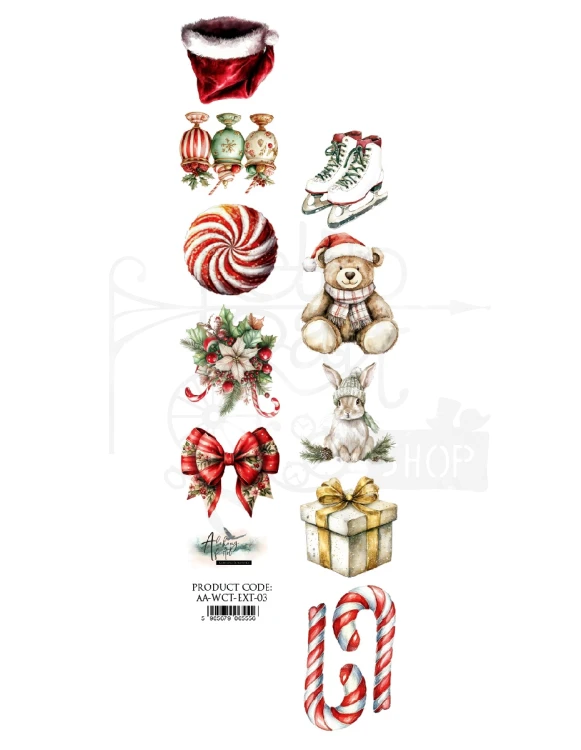 Pasek 5x30 Wonderful Christmas Time Zimowe elementy AA-WCT-ext-03 Alchemy of Art