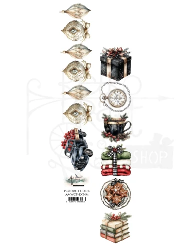 Pasek 5x30 Wonderful Christmas Time Bombki i inne zimowe elementy AA-WCT-ext-04 Alchemy of Art