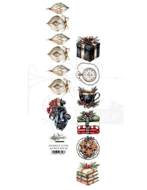Pasek 5x30 Wonderful Christmas Time Bombki i inne zimowe elementy AA-WCT-ext-04 Alchemy of Art