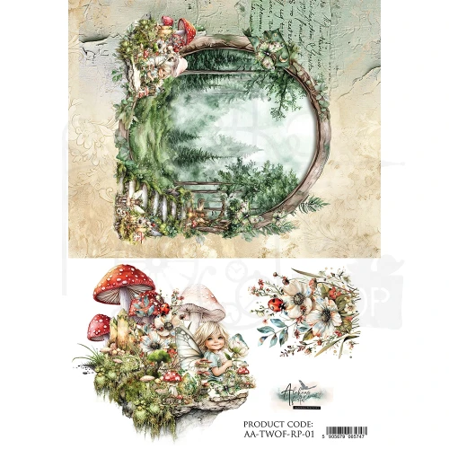 Papier ryżowy do decoupage A4 The World of Fairies AA-TWOF-RP-01 Alchemy of Art
