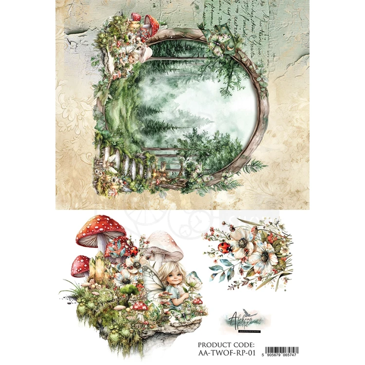 Papier ryżowy do decoupage A4 The World of Fairies AA-TWOF-RP-01 Alchemy of Art