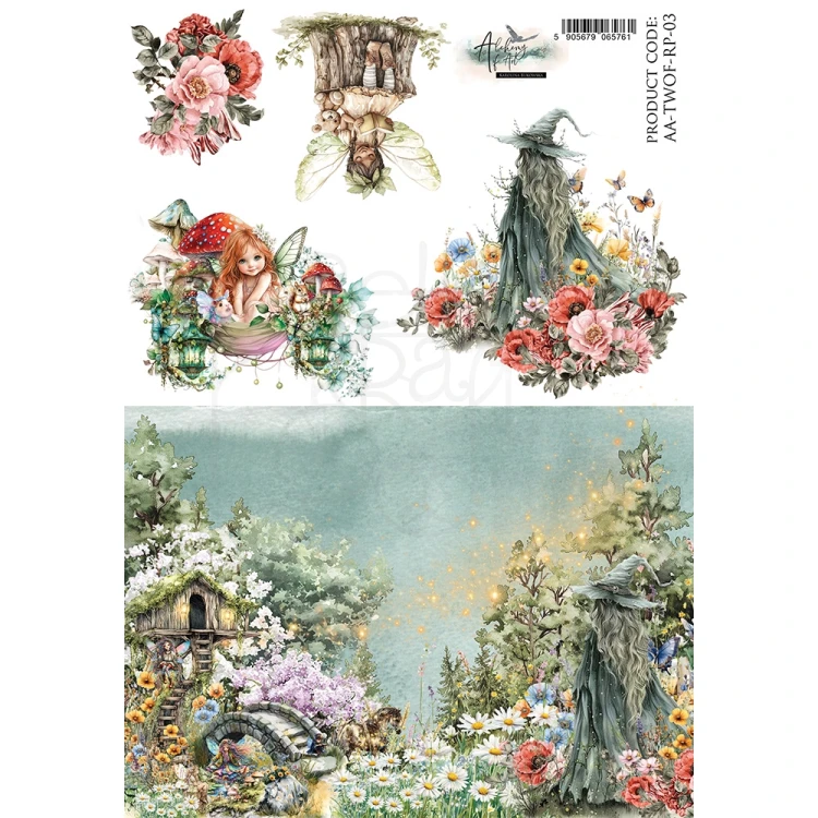 Papier ryżowy do decoupage A4 The World of Fairies AA-TWOF-RP-03 Alchemy of Art