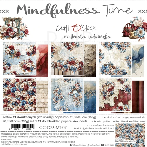 Zestaw papierów do scrapbookingu 20x20 Mindfulness Time  CC-C76-MT-07 Craft O'Clock