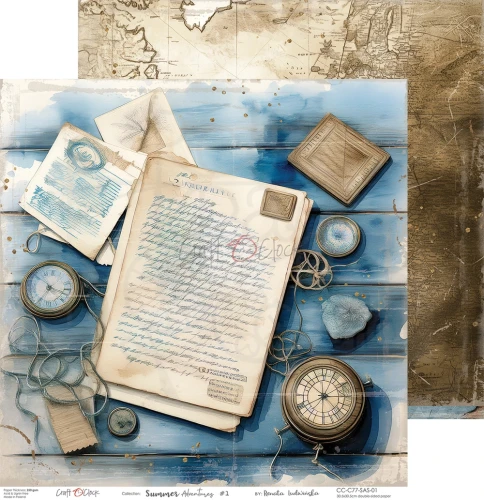 Zestaw papierów do scrapbookingu 30x30 Summer Adventures  CC-C77-SAS-00 Craft O'Clock