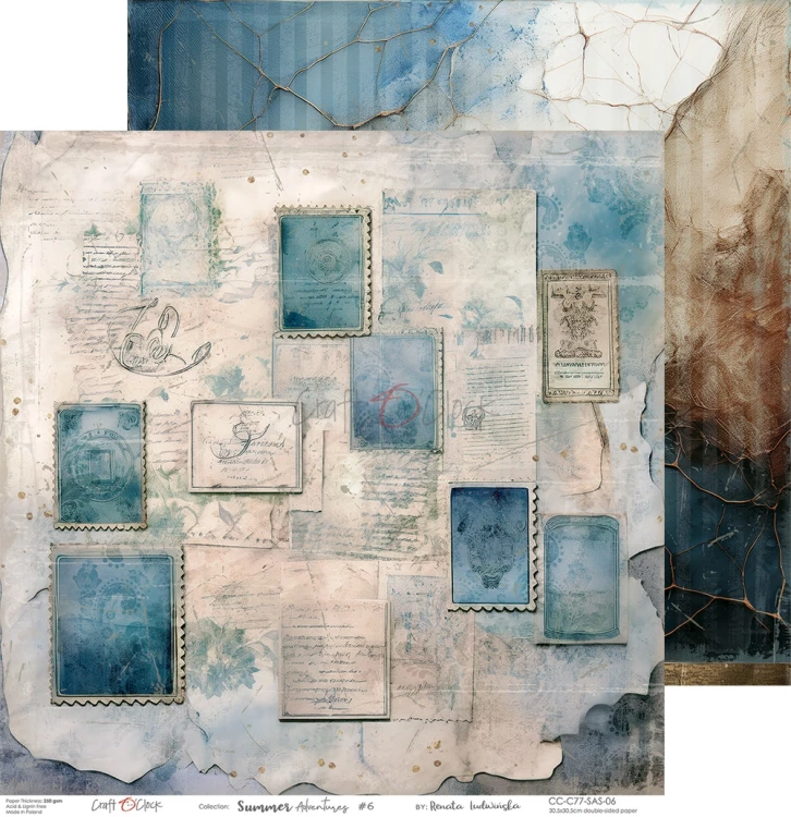 Zestaw papierów do scrapbookingu 30x30 Summer Adventures  CC-C77-SAS-00 Craft O'Clock