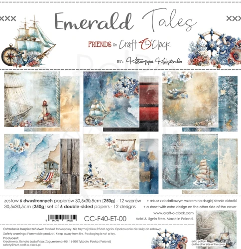 Zestaw papierów do scrapbookingu 30x30 Emerald Tales  CC-F40-ET-00 Craft O'Clock