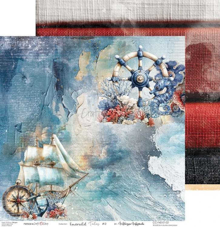 Zestaw papierów do scrapbookingu 30x30 Emerald Tales  CC-F40-ET-00 Craft O'Clock