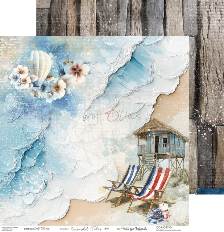 Zestaw papierów do scrapbookingu 30x30 Emerald Tales  CC-F40-ET-00 Craft O'Clock