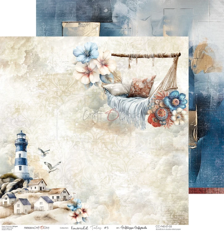 Zestaw papierów do scrapbookingu 30x30 Emerald Tales  CC-F40-ET-00 Craft O'Clock