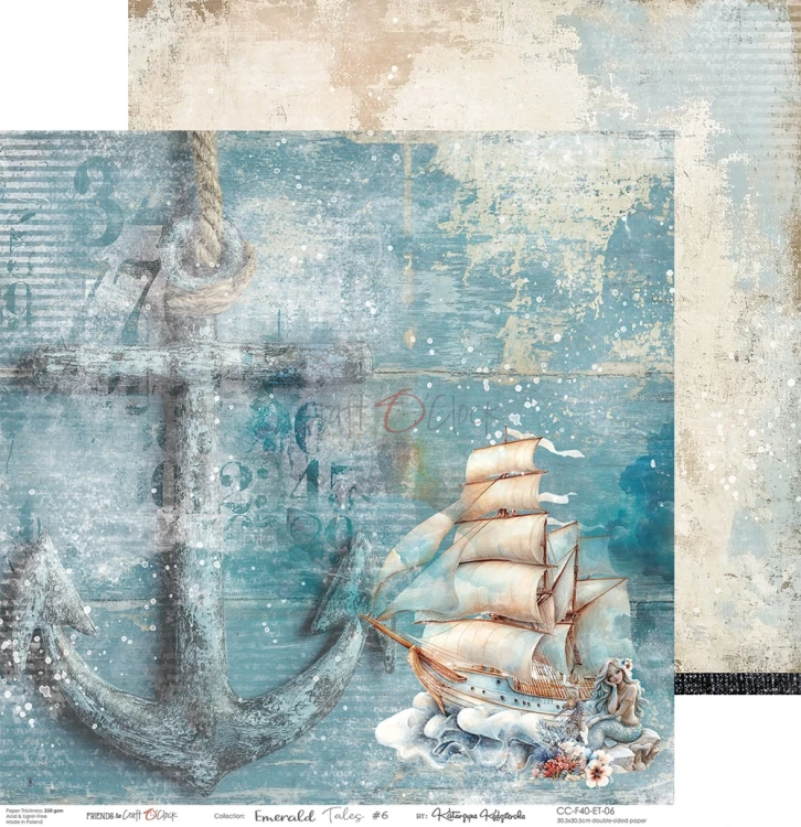 Zestaw papierów do scrapbookingu 30x30 Emerald Tales  CC-F40-ET-00 Craft O'Clock