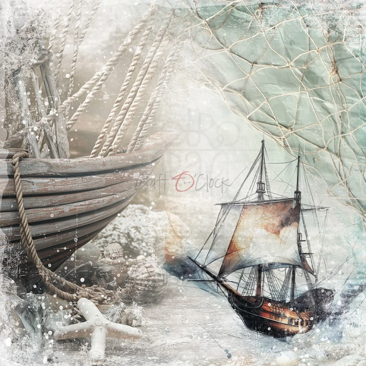 Zestaw papierów do scrapbookingu 20x20 Emerald Tales  CC-F40-ET-07 Craft O'Clock