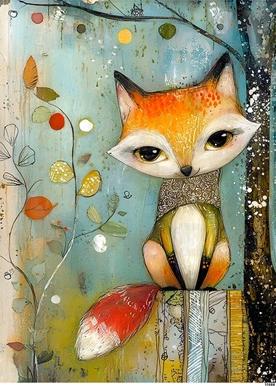 Papier ryżowy do decoupage A5 Lisek 11684