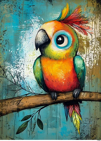 Papier ryżowy do decoupage A5 Papuga 11642