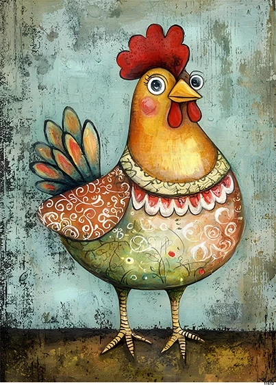 Papier ryżowy do decoupage A5 Kura 11612