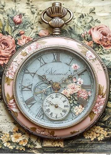 Papier ryżowy do decoupage A5 Zegarek retro 11474