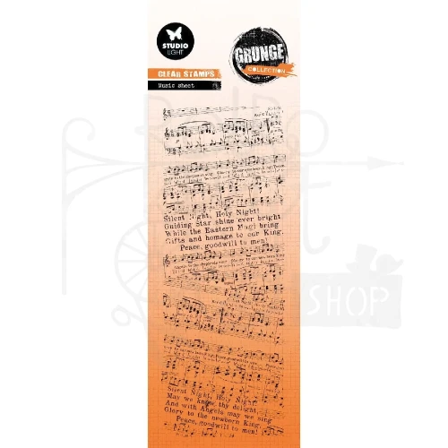 Stempel akrylowy Grunge Collection Music sheet SL-GR-STAMP839 Studio Light