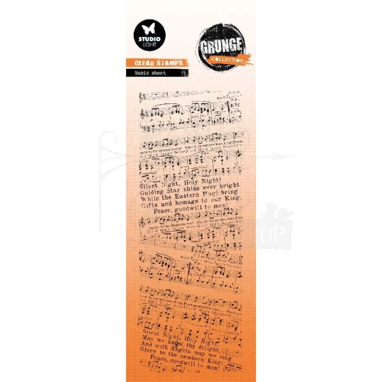 Stempel akrylowy Grunge Collection Music sheet SL-GR-STAMP839 Studio Light