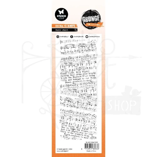 Stempel akrylowy Grunge Collection Music sheet SL-GR-STAMP839 Studio Light