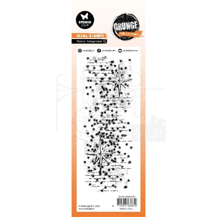Stempel akrylowy Grunge Collection Starry background SL-GR-STAMP840 Studio Light