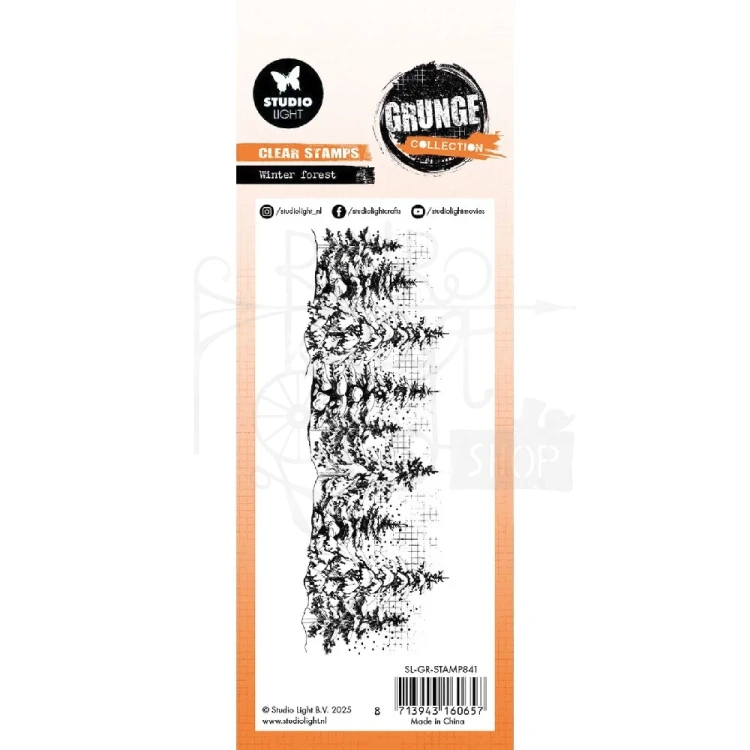 Stempel akrylowy Grunge Collection Winter forest SL-GR-STAMP841 Studio Light