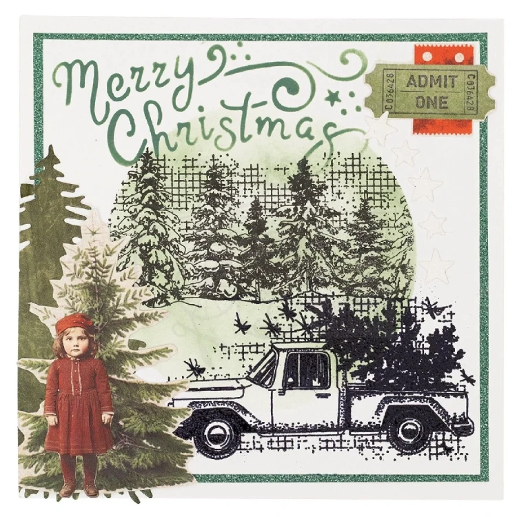 Stempel akrylowy Grunge Collection Winter forest SL-GR-STAMP841 Studio Light