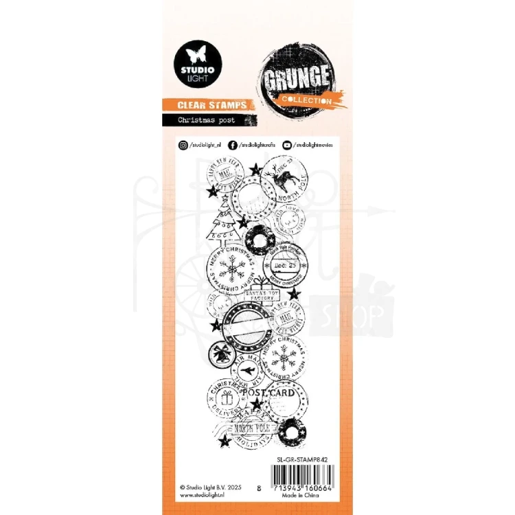 Stempel akrylowy Grunge Collection Christmas post SL-GR-STAMP842 Studio Light