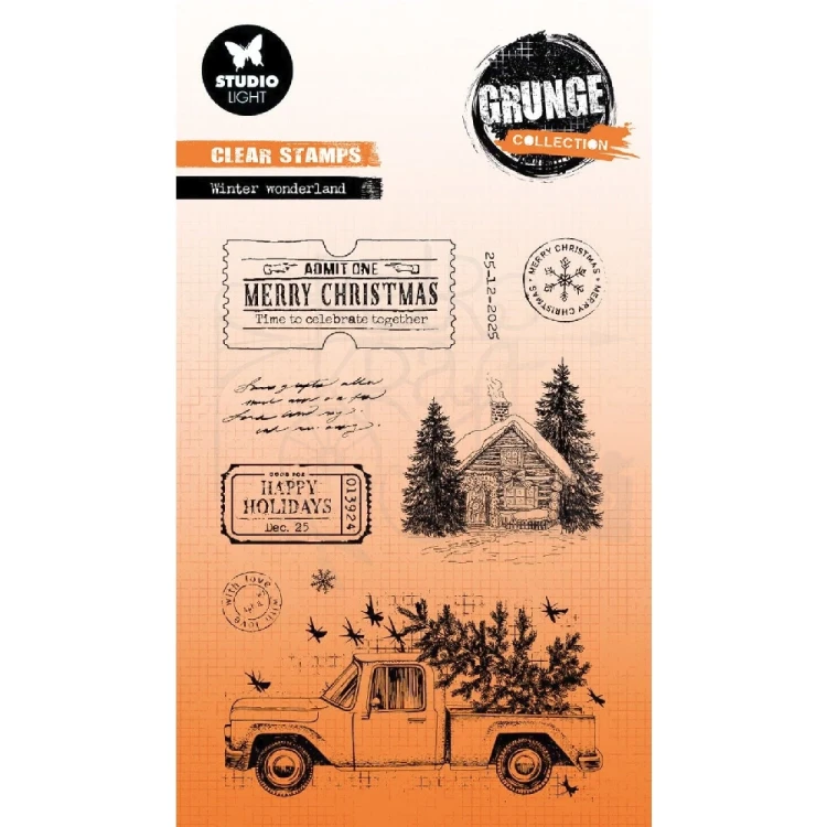 Stempel akrylowy Grunge Collection Winter wonderland SL-GR-STAMP844 Studio Light