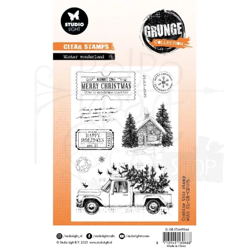 Stempel akrylowy Grunge Collection Winter wonderland SL-GR-STAMP844 Studio Light