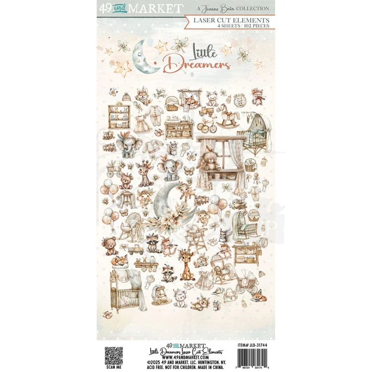 Ozdoby papierowe Die-cuts Little Dreamer Elements 102 szt JLD31744 49 and Market