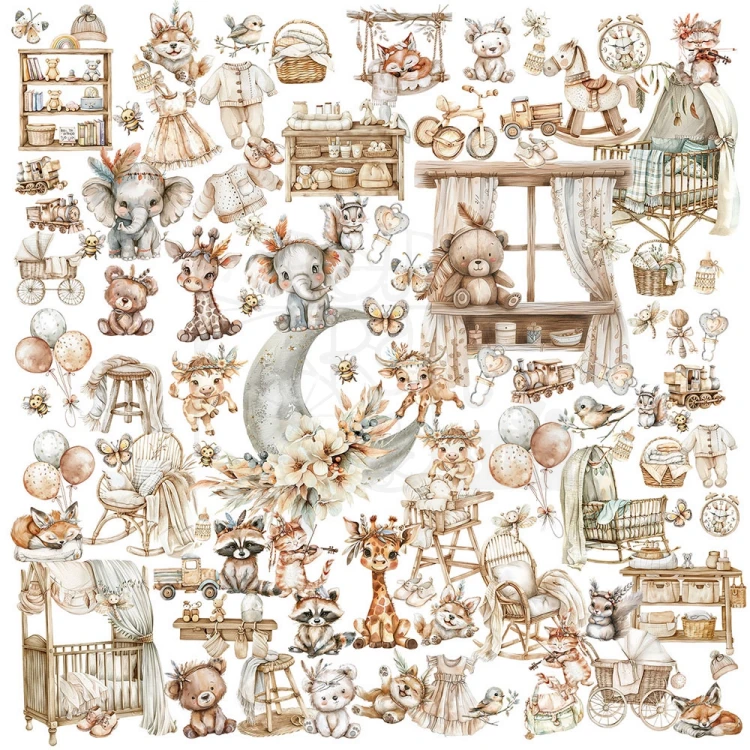 Ozdoby papierowe Die-cuts Little Dreamer Elements 102 szt JLD31744 49 and Market