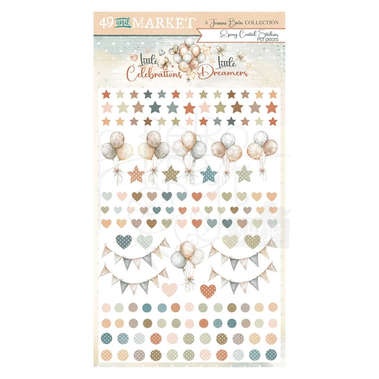 Naklejki epoksydowe Little Dreamer Little Celebrations Epoxy Stickers 143 szt JDC31775 49 and Market