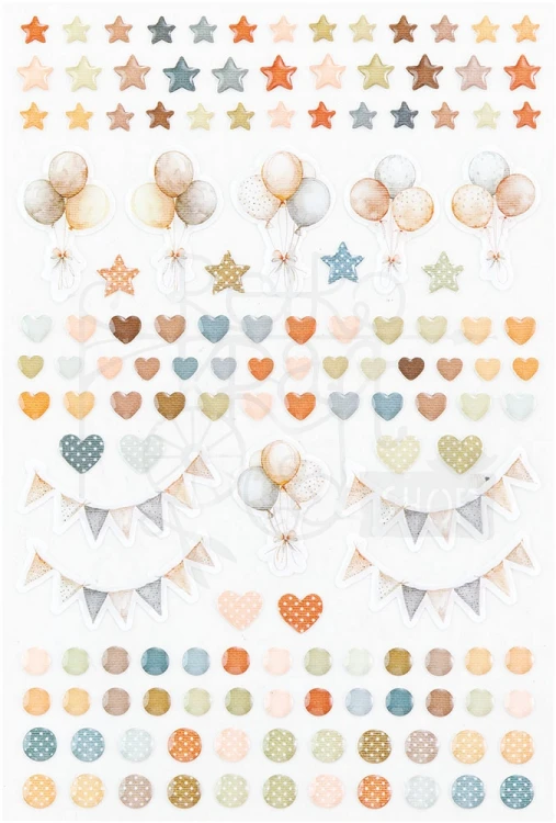 Naklejki epoksydowe Little Dreamer Little Celebrations Epoxy Stickers 143 szt JDC31775 49 and Market