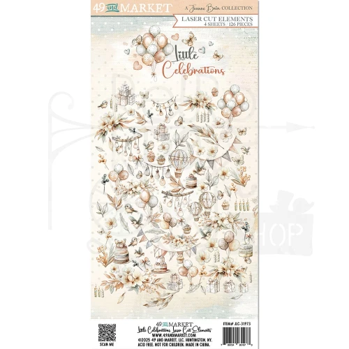 Ozdoby papierowe Die-cuts Little Celebrations Elements 126 szt JLC31973 49 and Market