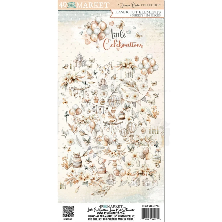 Ozdoby papierowe Die-cuts Little Celebrations Elements 126 szt JLC31973 49 and Market