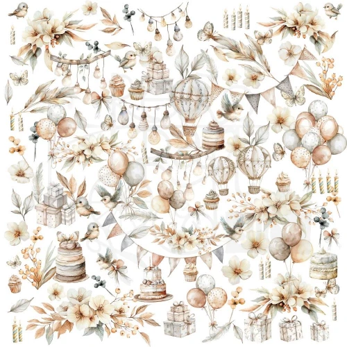 Ozdoby papierowe Die-cuts Little Celebrations Elements 126 szt JLC31973 49 and Market